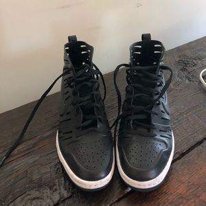 Nike wedge leather sneakers